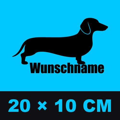 Dackel aufkleber wunschname - dackel,
