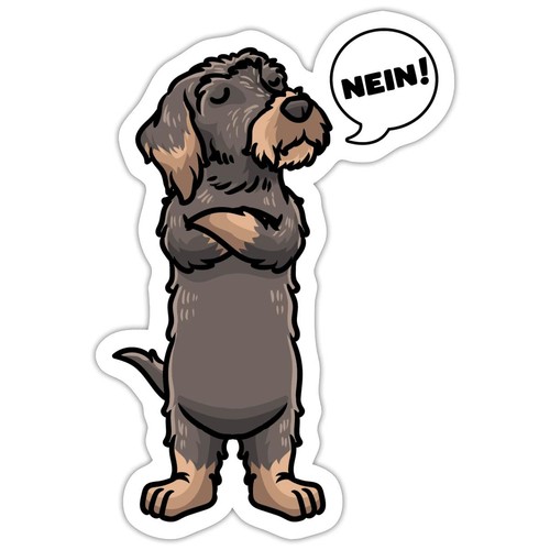 Dackel nein aufkleber - nein, sticker