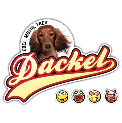 Auto aufkleber dackel old - dackel,