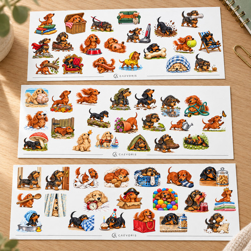 Dackel sticker set - 60,
