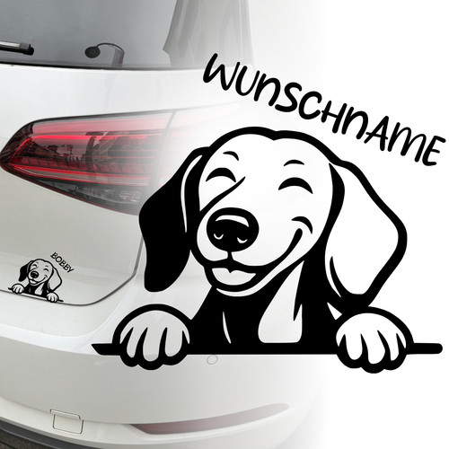 Dackel auto aufkleber - dackel,