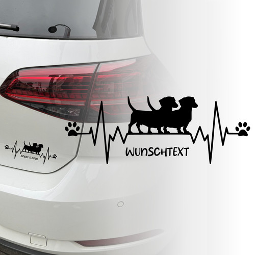 Auto aufkleber dackel paar - aufkleber,