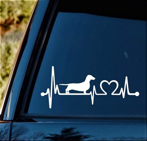 Dackel heartbeat decal sticker - heartbeat,