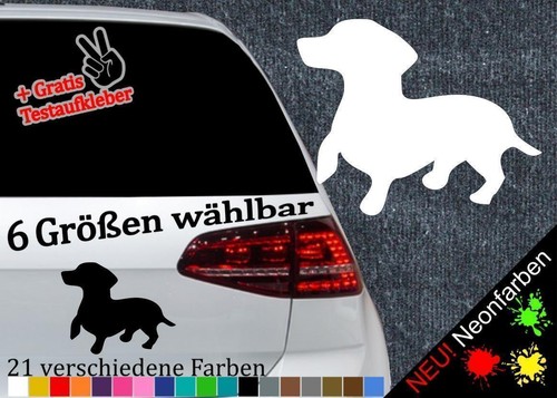 Dackel aufkleber größen - -6,