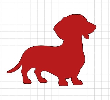Dackel aufkleber 13x10 rot - dackel, cm