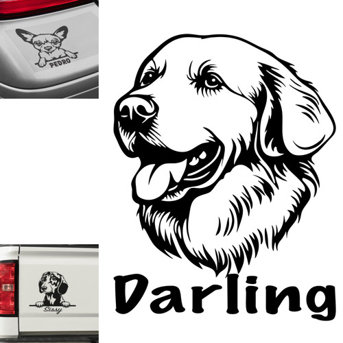 Aufkleber auto hund mit - aufkleber,