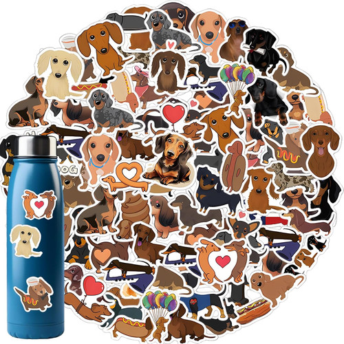 Dackel hundeaufkleber set - dackel,