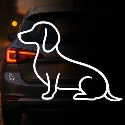 Auto aufkleber dackel hund - auto,