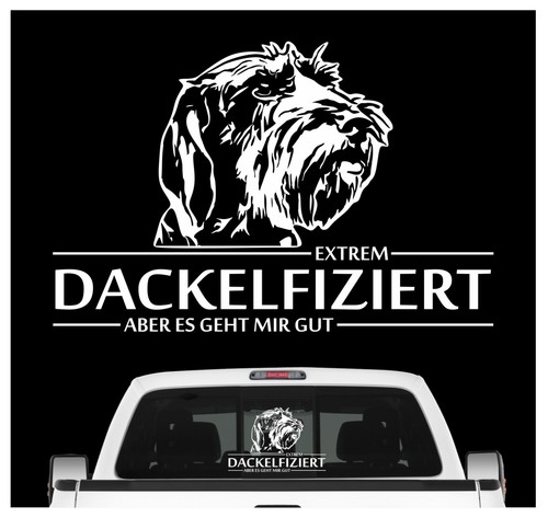 Auto aufkleber rauhaardackel - auto,
