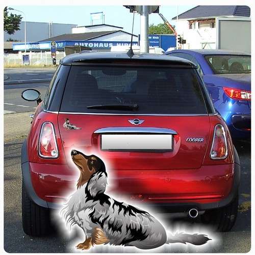 Autoaufkleber dackel teckel - autoaufkleber,