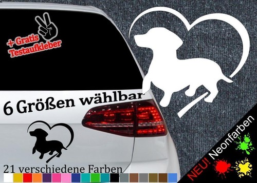 Dackel herz aufkleber - aufkleber, 6