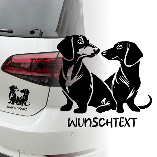 Auto aufkleber dackel paar - auto,